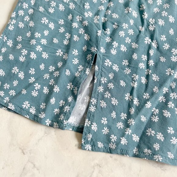 Kendall & Kylie Blue Sleeveless Floral Pattern Mini Dress Women Small (S) - Picture 4 of 6